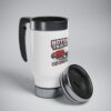Hotshot Hustler Stainless Steel Travel Mug with Handle, 14oz